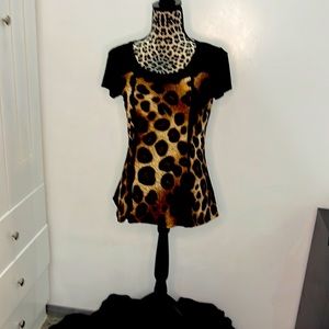 Darling knit top animal print